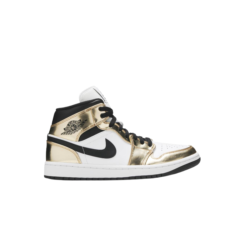 Air Jordan 1 Mid White Metallic Gold