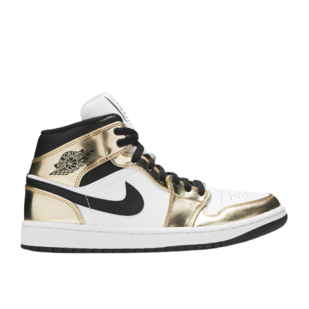 Air Jordan 1 Mid White Metallic Gold