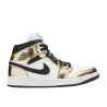 Air Jordan 1 Mid White Metallic Gold