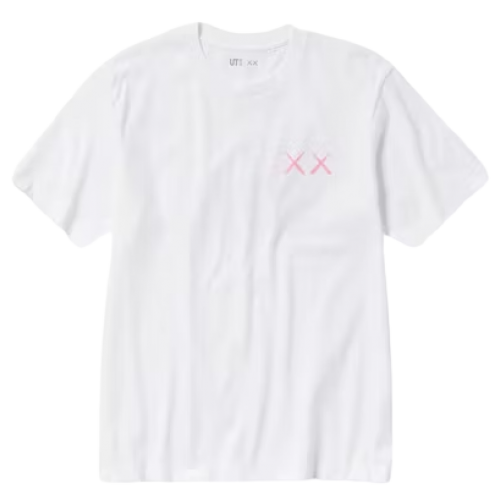 Uniqlo T-Shirt KAWS Pink...