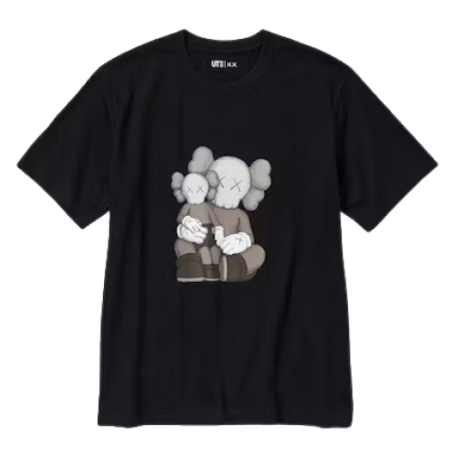 Uniqlo T-Shirt KAWS Black Graphic