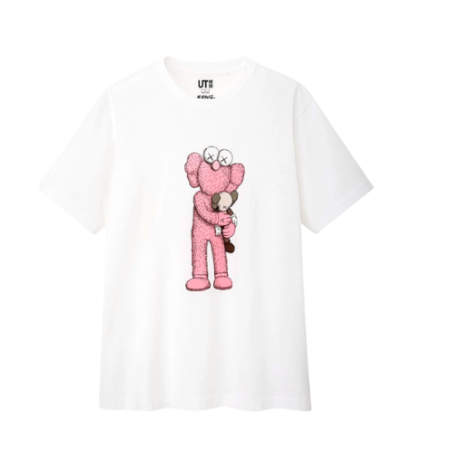 Uniqlo KAWS Pink BFF Tee White