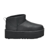 UGG Classic Ultra Mini Plateform Boot Black Leather