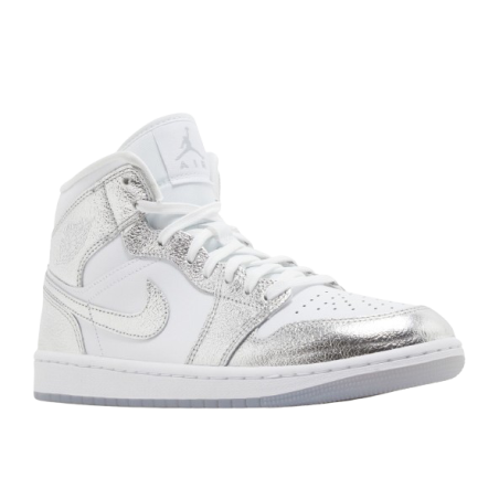 Air Jordan 1 Mid Crinkled Chrome