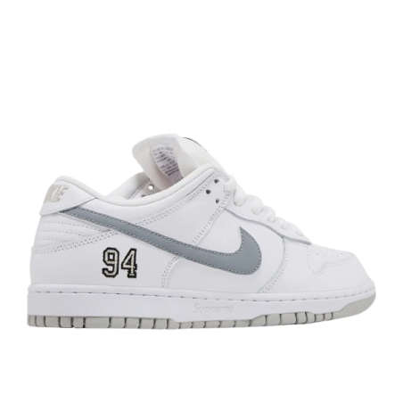 Nike SB Dunk Low Supreme 94 White Metallic Silver  Livré avec certificat d'authenticité
