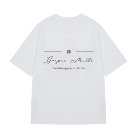 T-Shirt White Goat'em Grazie Mille