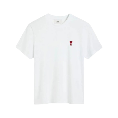 T-shirt Ami Paris Blanc Mini Coeur Rouge
