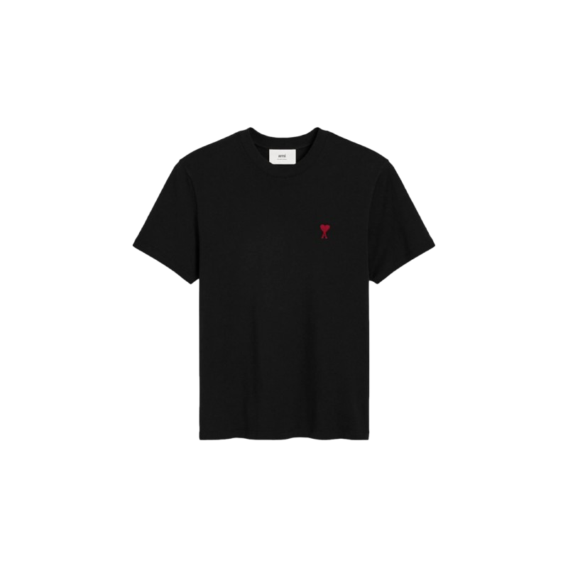 T-shirt Ami Paris Noir Mini Coeur Rouge