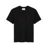 T-shirt Ami Paris Noir Mini Coeur Rouge