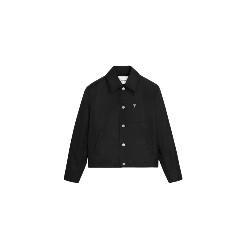 Veste Ami Paris à Boutons Cloutés Ami de Coeur en Nylon Noir