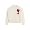 Pull Ami Paris Blanc a coeur rouge