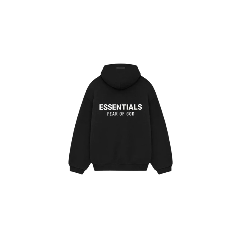 Fear of God Essentials FW24 Black White Hoodie