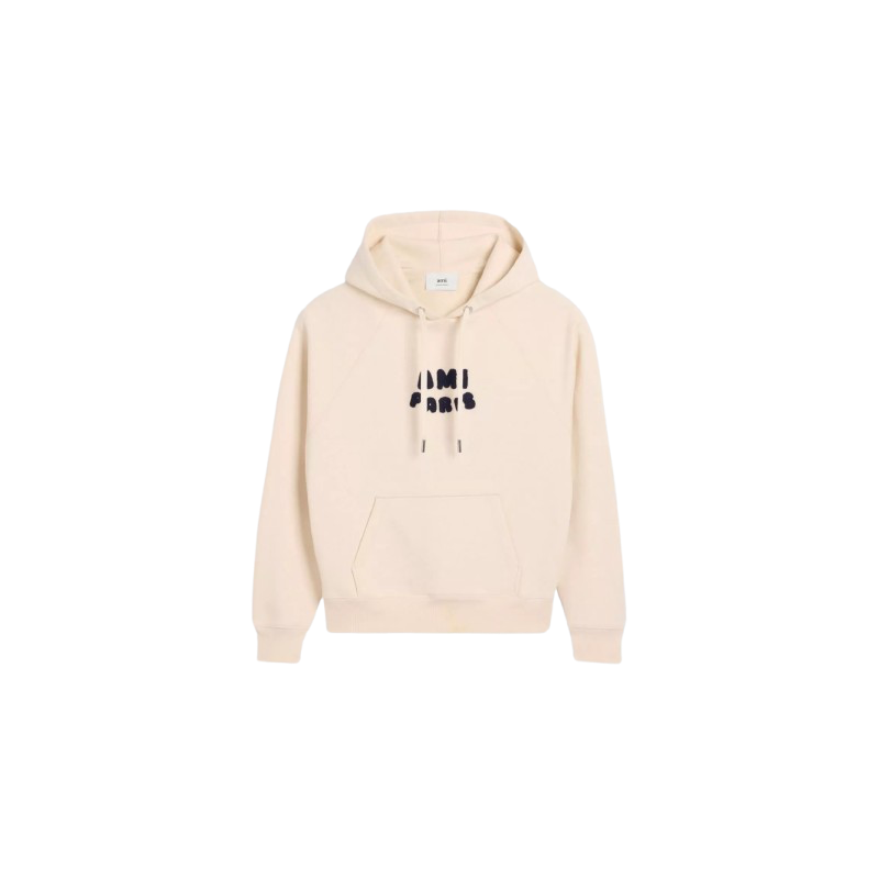 Hoodie Ami Paris Beige