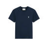 T-shirt Ami Paris Bleu Marine Mini Coeur Blanc