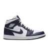 Air Jordan 1 Mid White Metallic Gold Obsidian