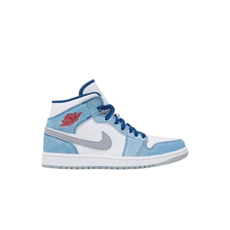 Air Jordan 1 Mid French Blue Fire Red