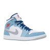 Air Jordan 1 Mid French Blue Fire Red