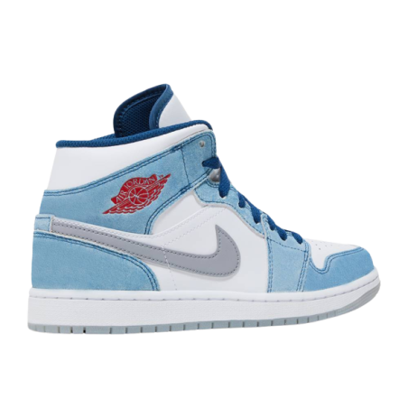 Air Jordan 1 Mid French Blue Fire Red